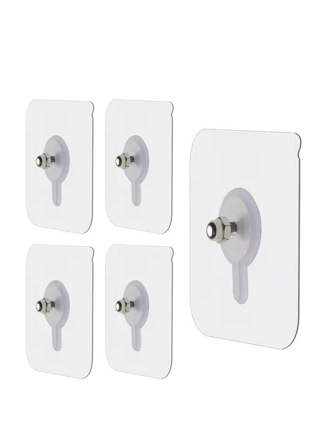 Oblivion Hooks for Wall Heavy Items 5 Pcs - Multipurpose Nail Hook, ABS Plastic & Stainless Steel Strong Adhesive - Reusable No Drill Wall Hanging - Waterproof Kitchen Accessories Hang Item for Home - Image 1